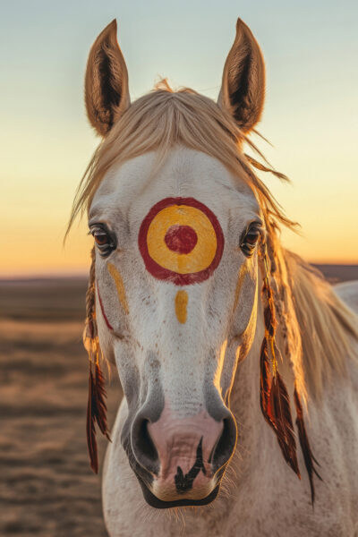 Pferd mit Zielscheibe Poster