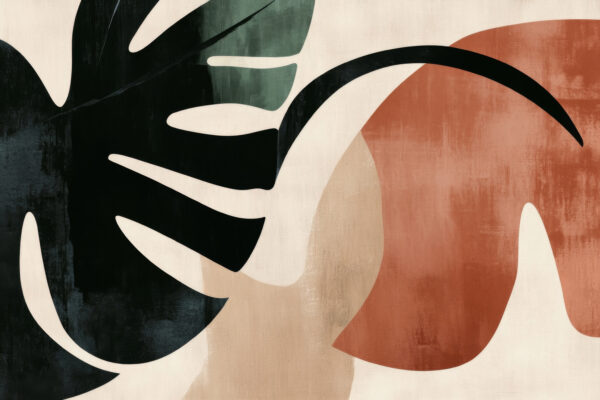 Monstera Blatt Abstrakt Poster