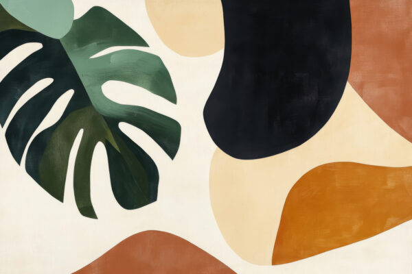 Monstera Blatt Detail Gerahmt