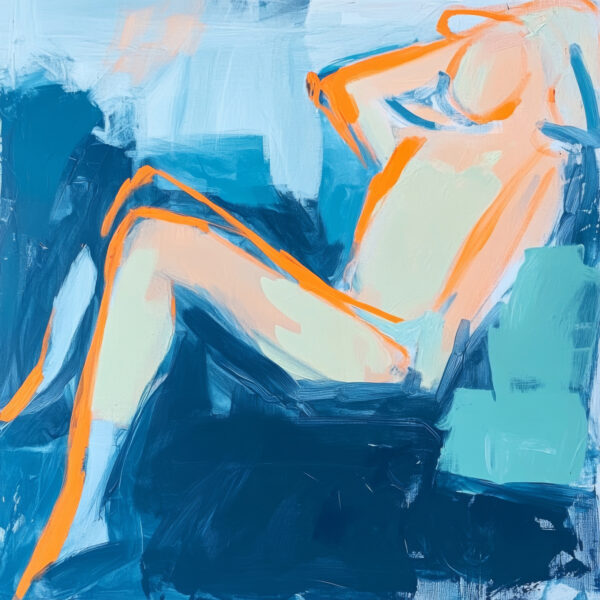 Liegender Mensch Leinwandbild