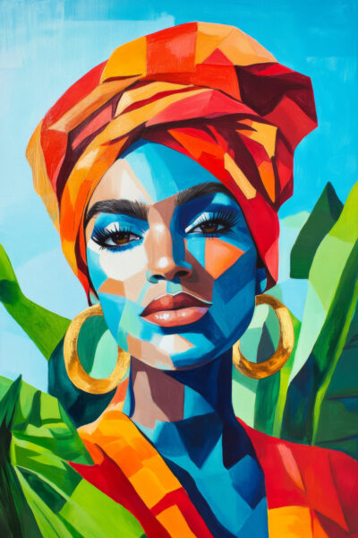 Turban Frau Porträt Poster
