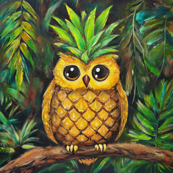 Ananas Eule Detail Poster