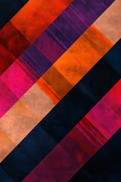 Diagonal Farbstreifen Gerahmt