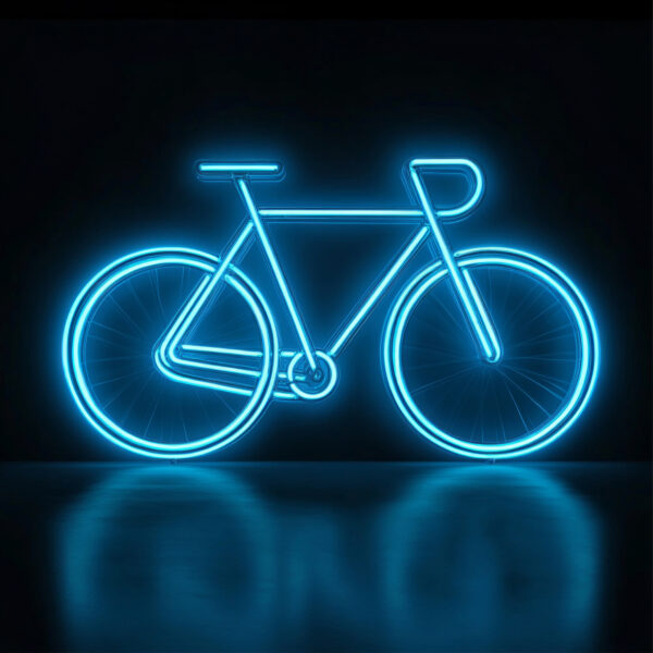 Fahrrad Neonlicht Poster