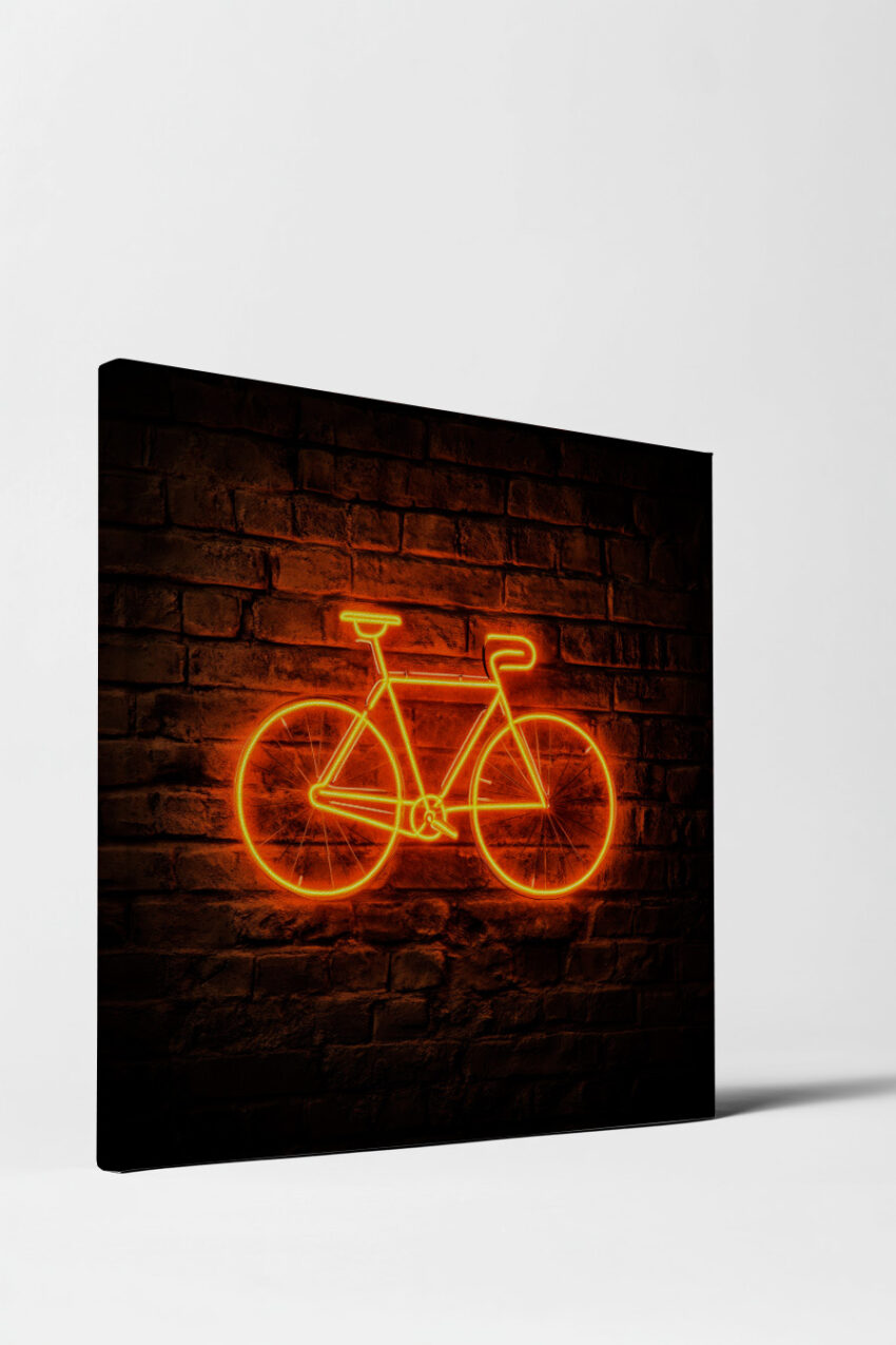 Fotografie Poster Fahrrad Neon leuchtend orange