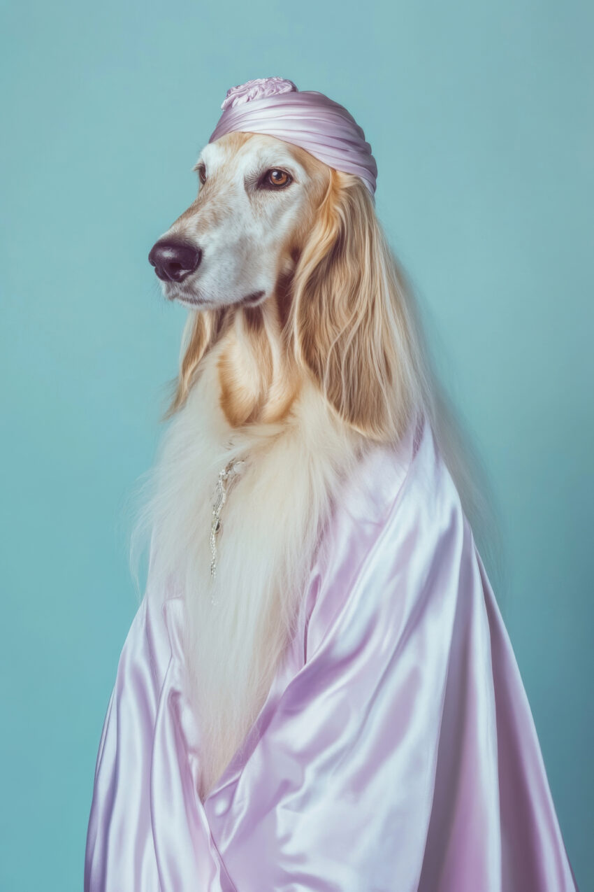 Fotografie Poster Hund Porträt elegant blau