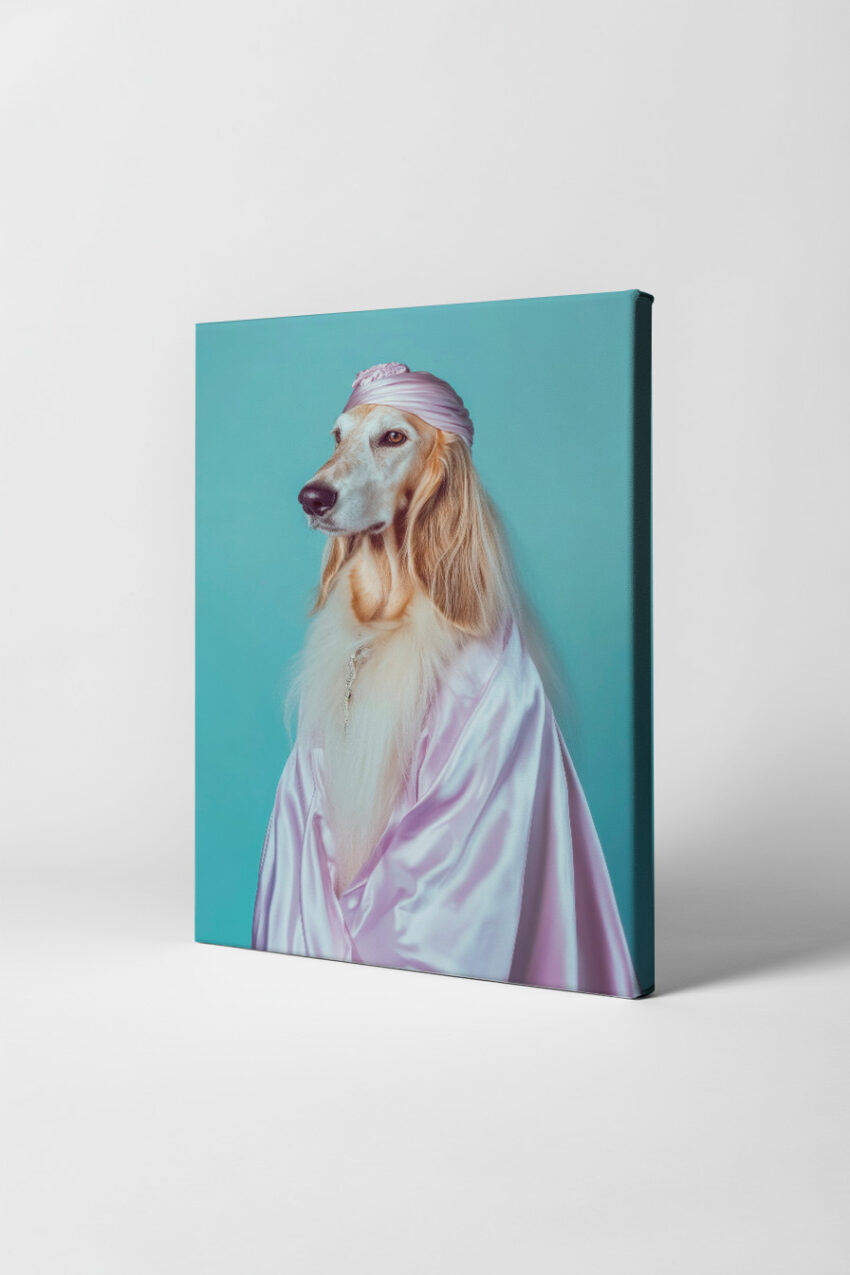 Fotografie Poster Hund Porträt elegant blau