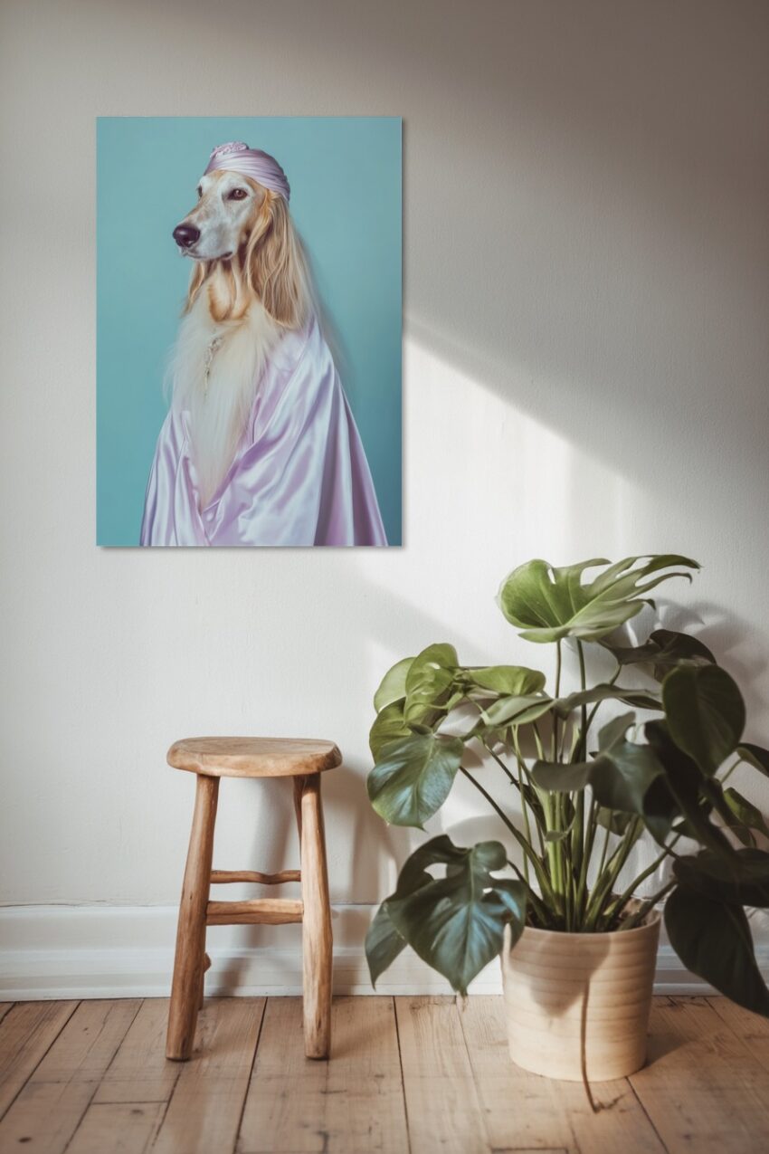 Fotografie Poster Hund Porträt elegant blau