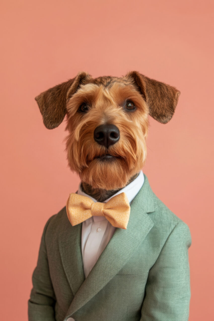 Fotografie Poster Hund mit Fliege formell warm