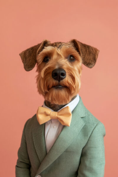 Hund mit Fliege Poster