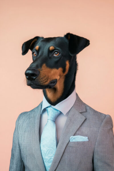 Dobermann Anzug Poster