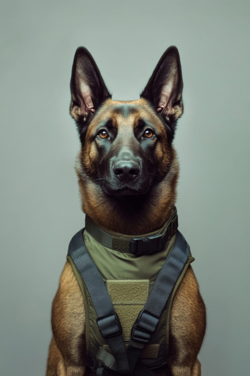 Fotografie Poster Deutscher Schäferhund wachsam braun schwarz