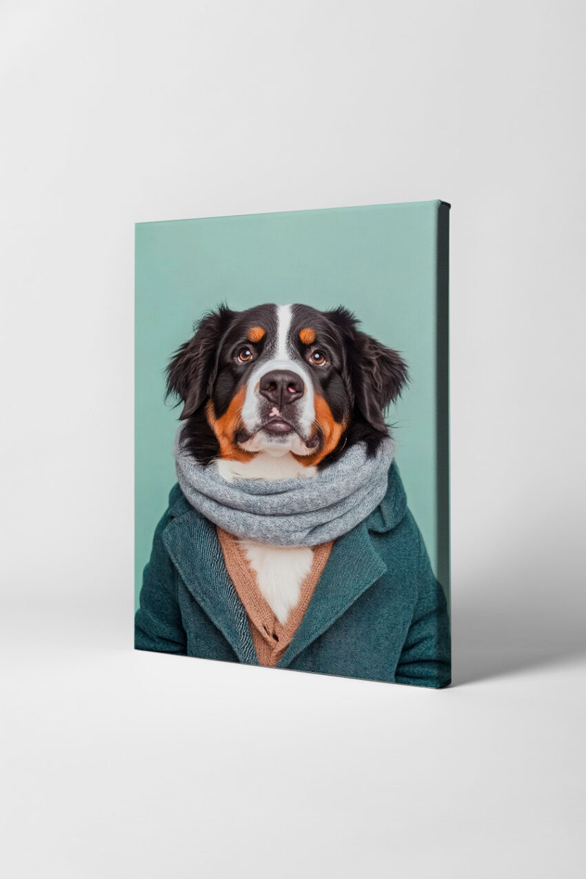 Fotografie Poster Berner Sennenhund Porträt frontal detailiert