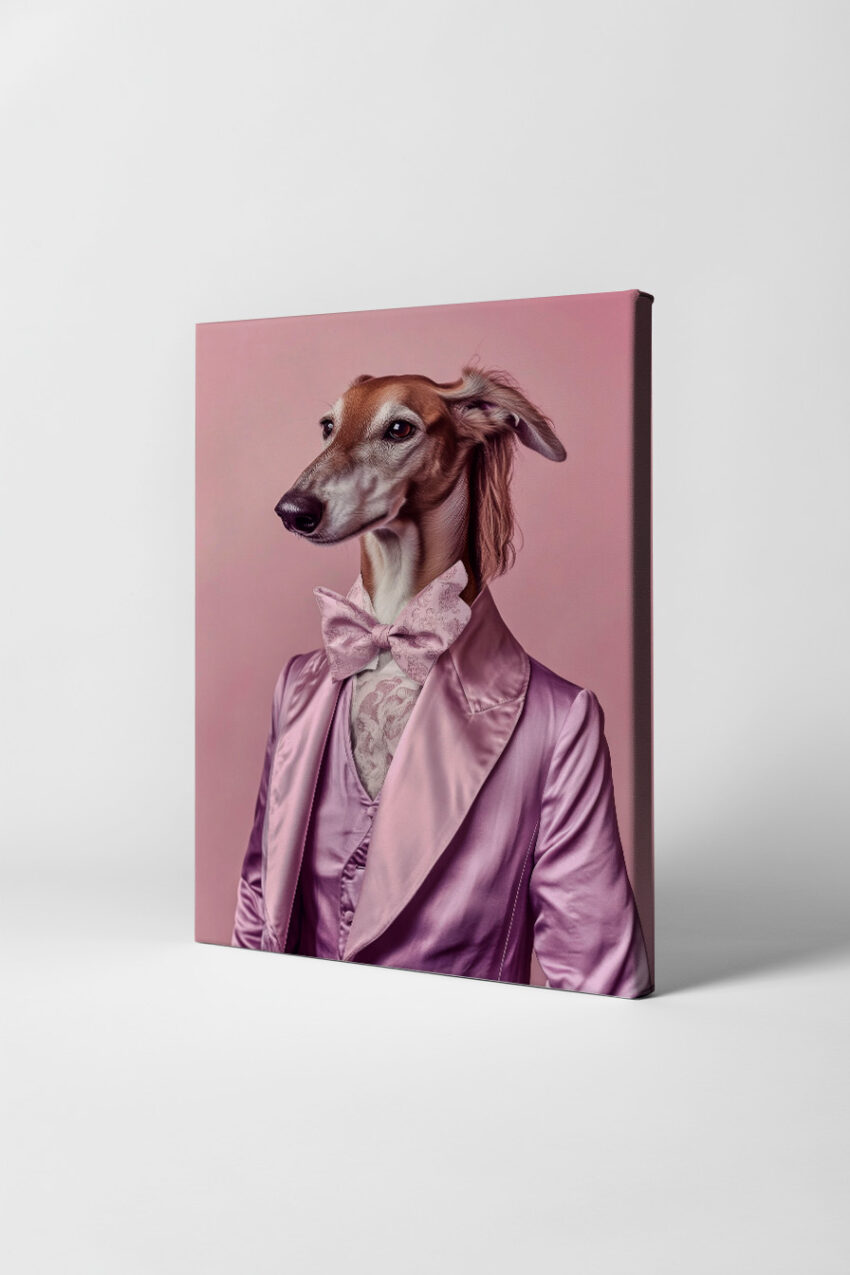 Fotografie Poster Windhund Porträt elegant lila