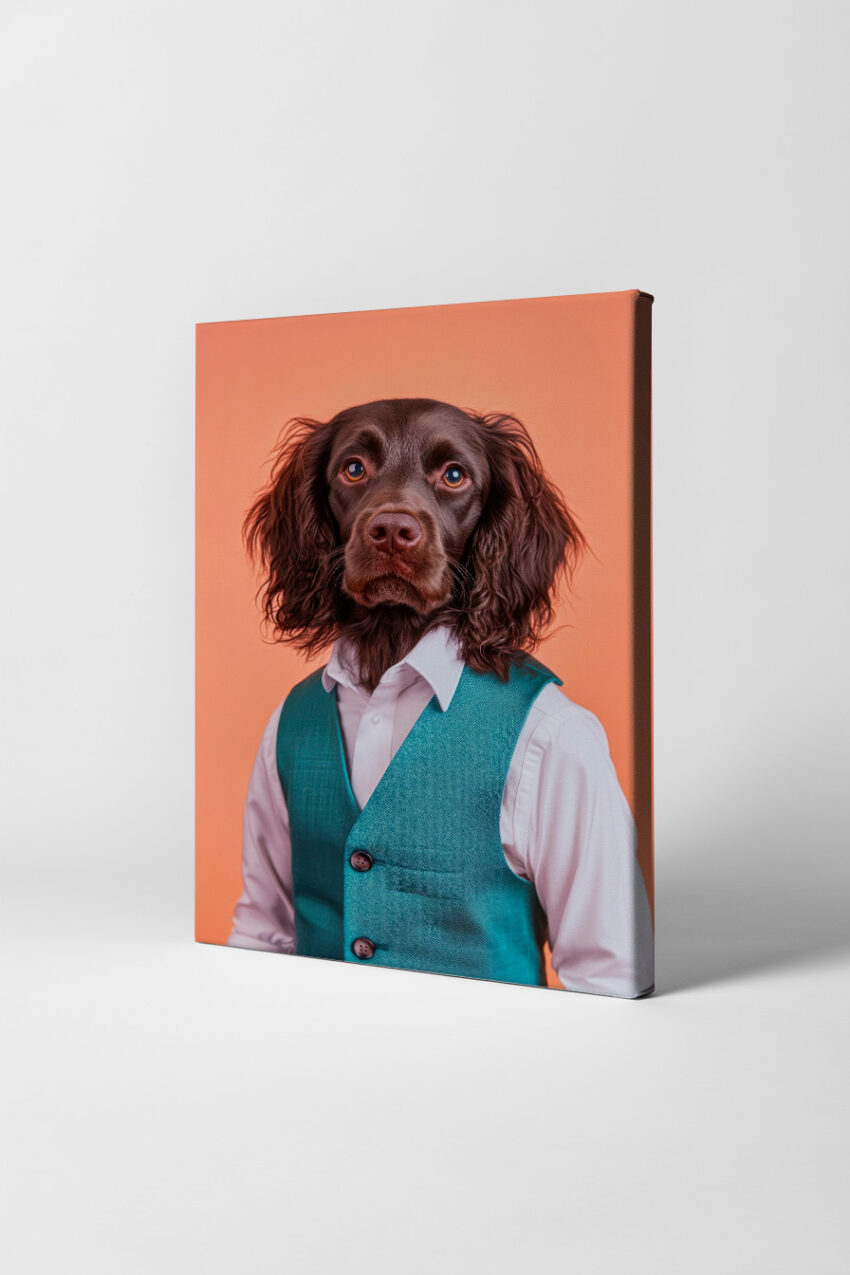 Fotografie Poster Hund Anzug braun elegant