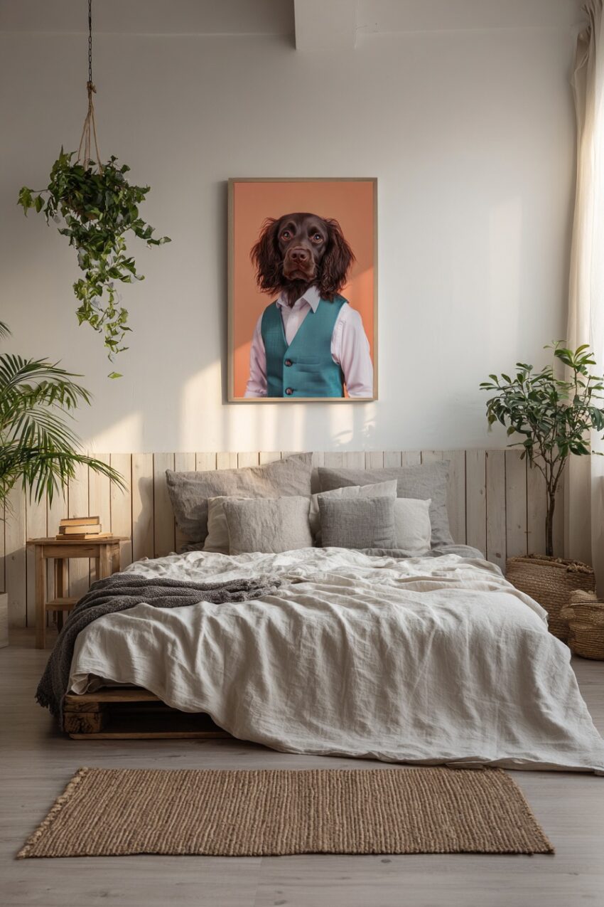Fotografie Poster Hund Anzug braun elegant