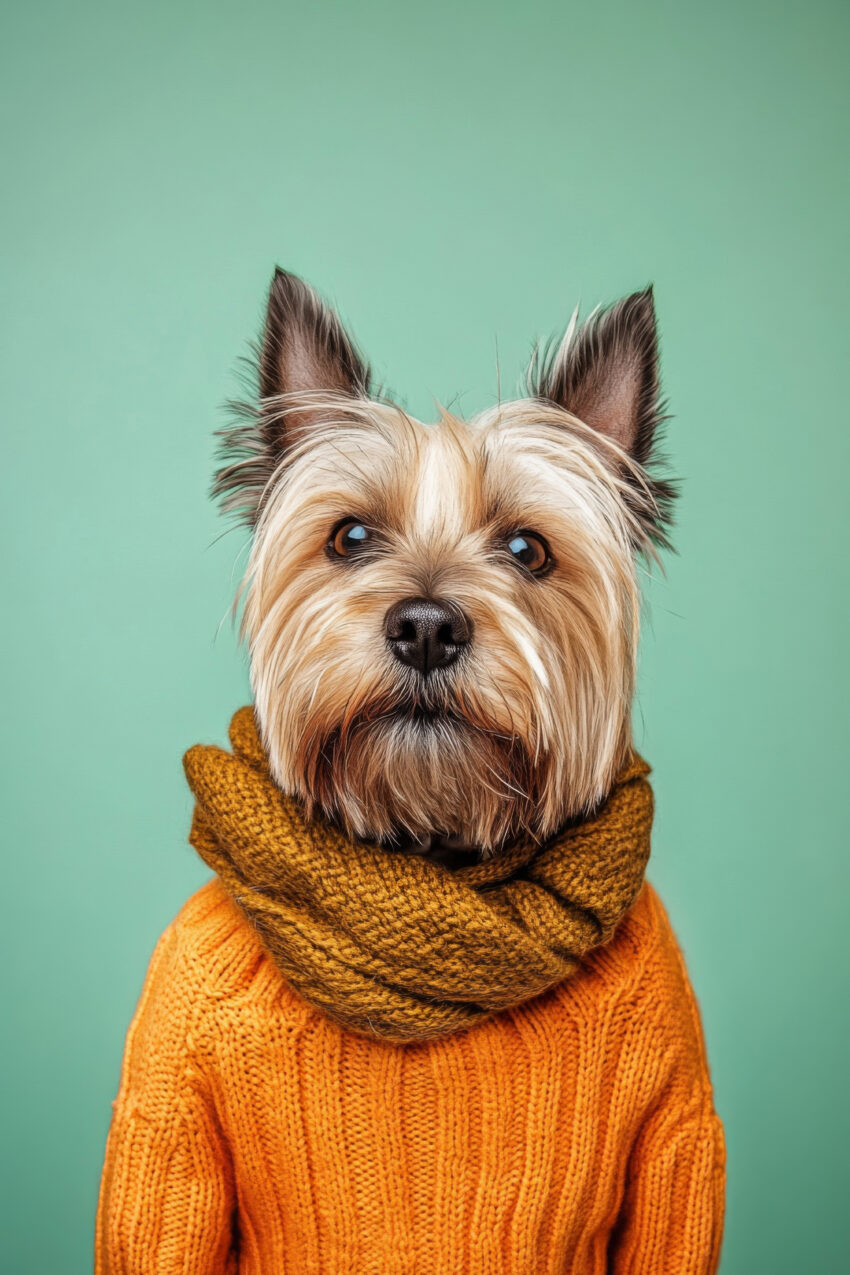 Fotografie Poster Yorkshire Terrier Pullover orange