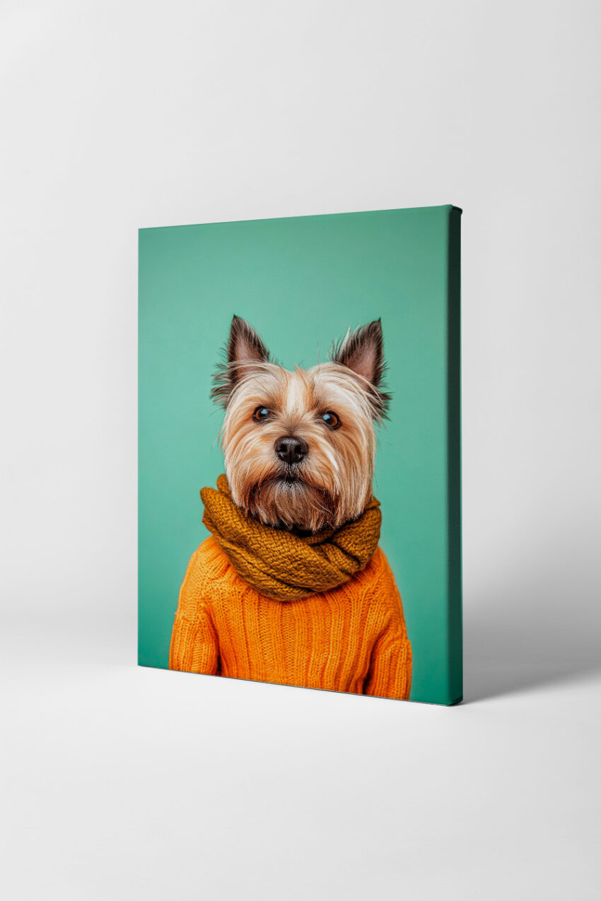 Fotografie Poster Yorkshire Terrier Pullover orange