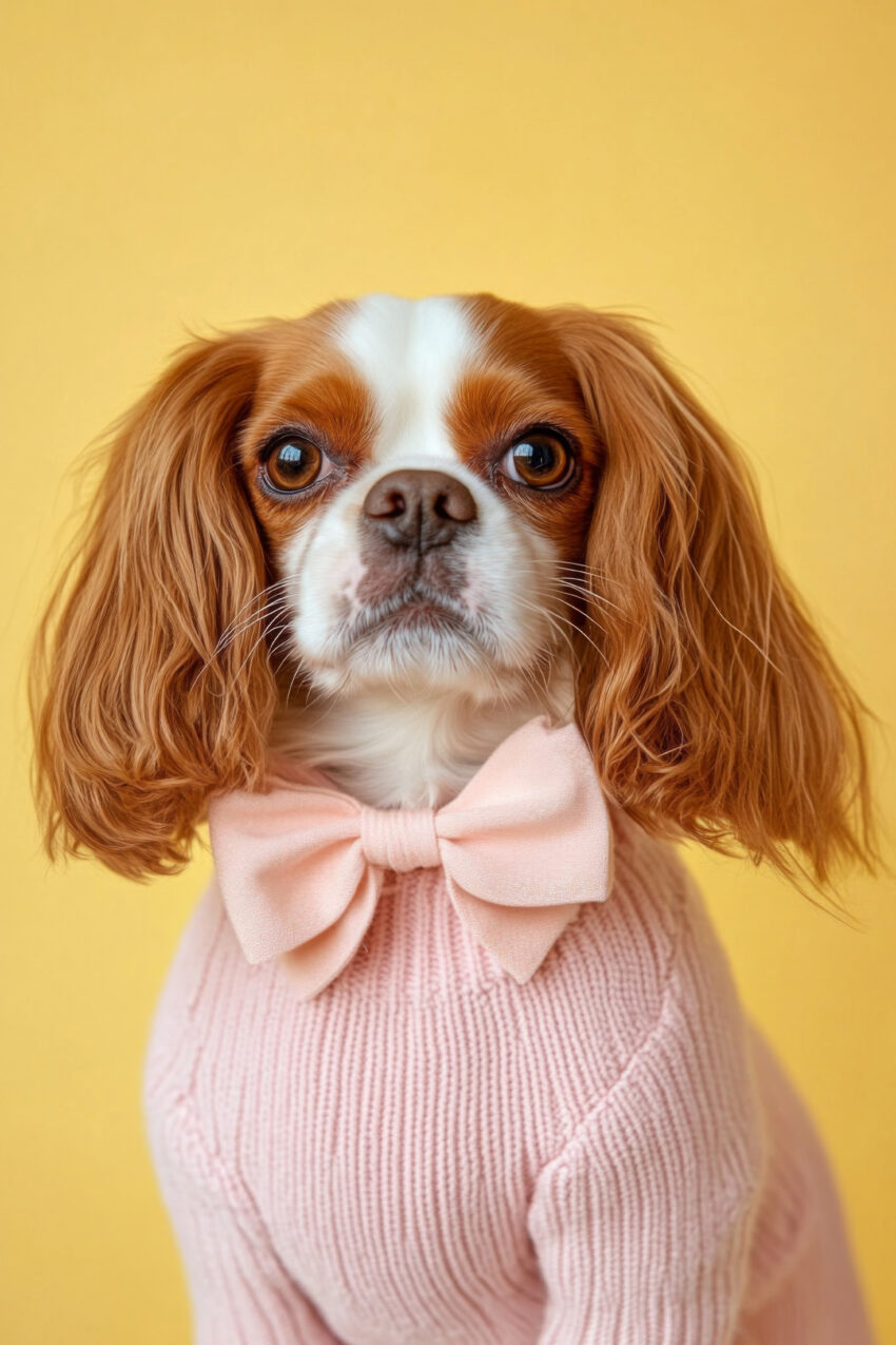 Fotografie Poster Cavalier King Charles Spaniel braun weiß