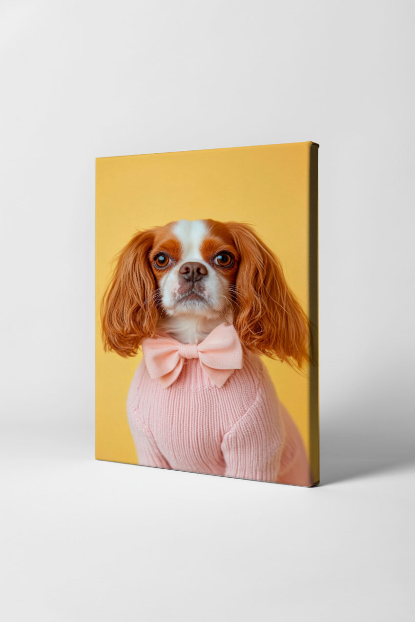 Fotografie Poster Cavalier King Charles Spaniel braun weiß