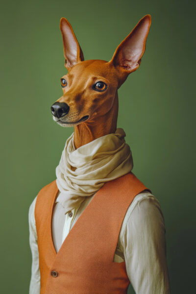Pinscher im Outfit Poster