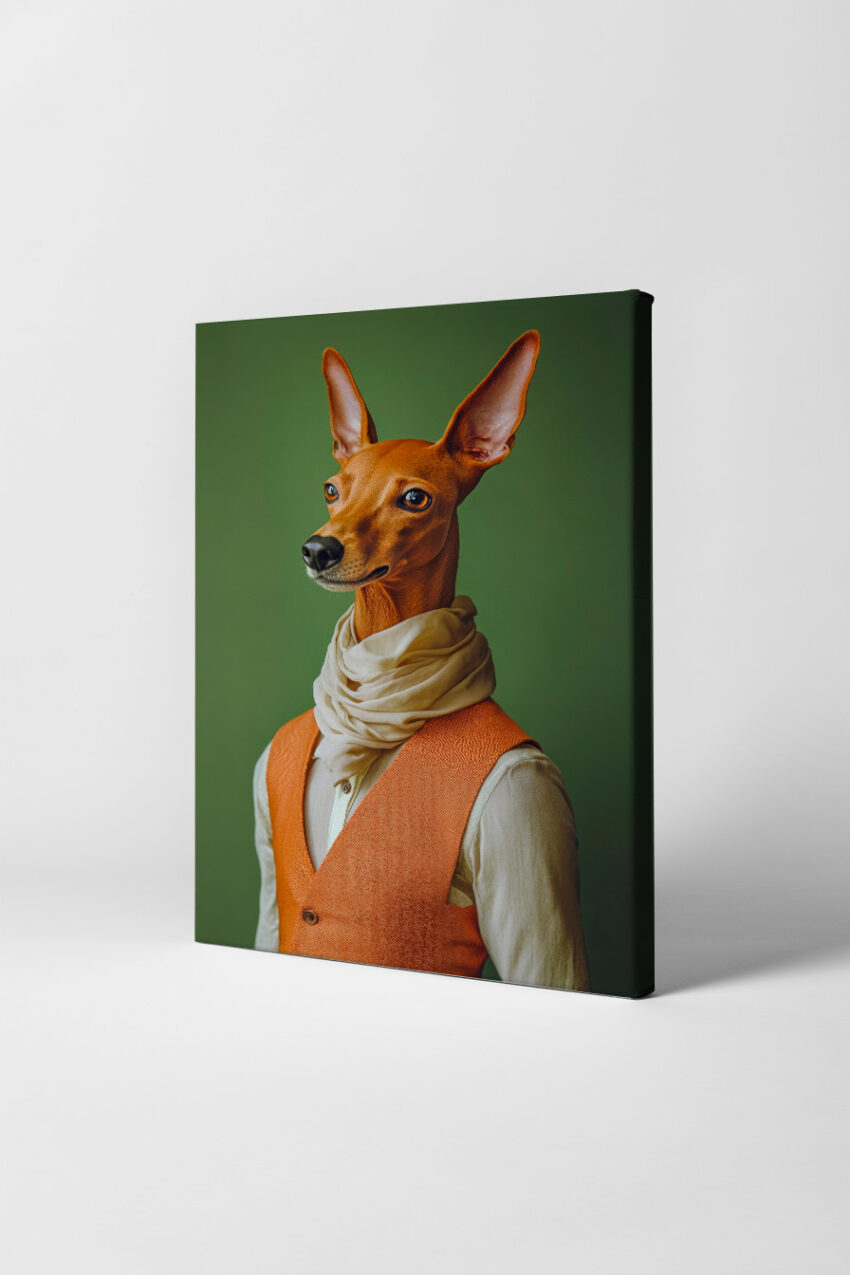 Fotografie Poster Pinscher Porträt elegant orange