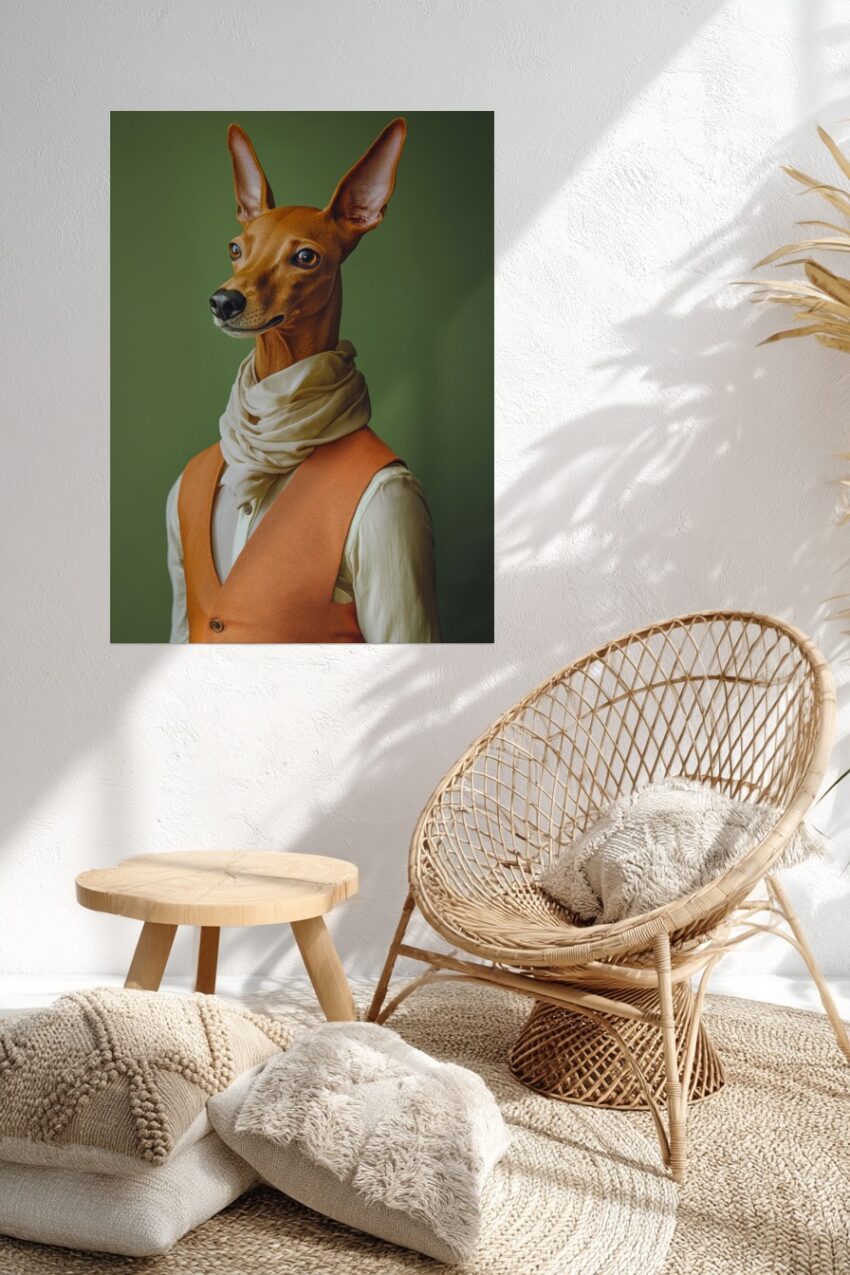 Fotografie Poster Pinscher Porträt elegant orange