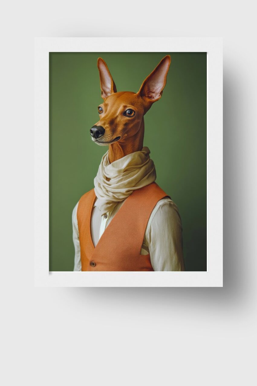 Fotografie Poster Pinscher Porträt elegant orange