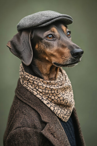 Hund Tweed Schal Poster