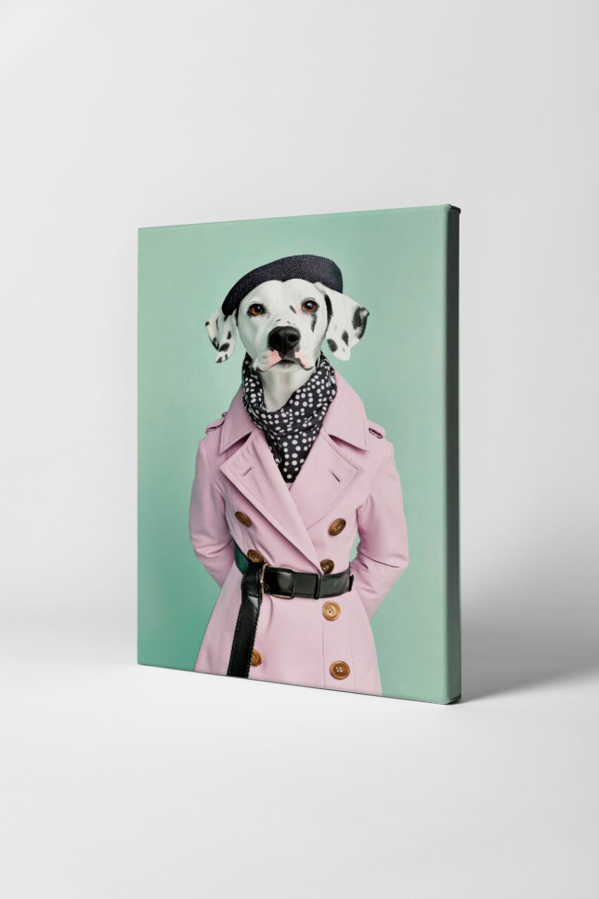 Fotografie Poster Dalmatiner Mantel rosa schwarz-weiß