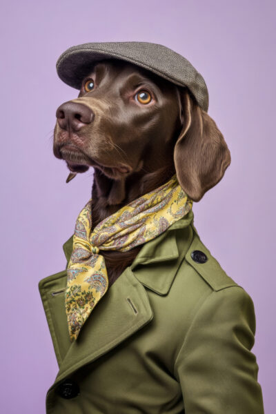 Hund Kleidung Gerahmt