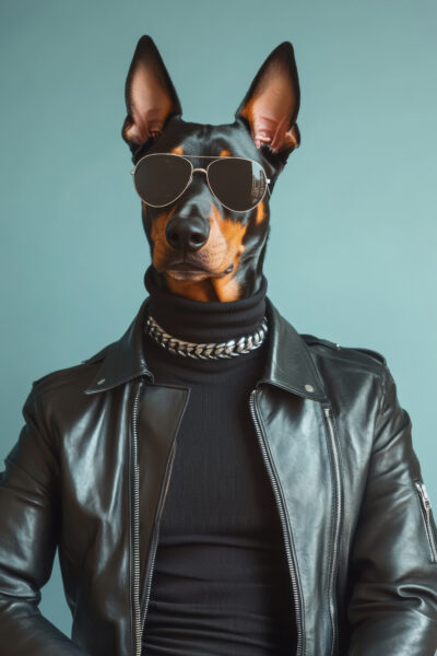 Dobermann Sonnenbrille Poster