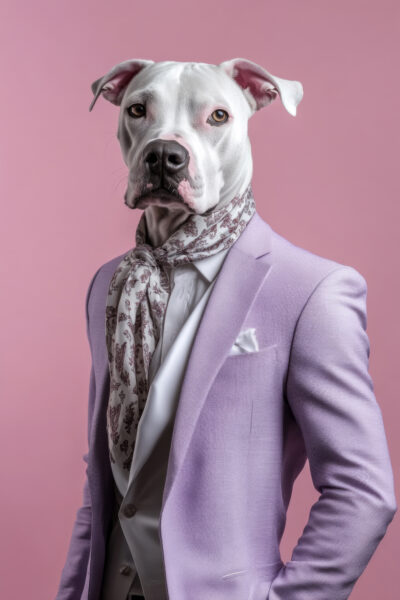 Hund Anzug Halstuch Poster