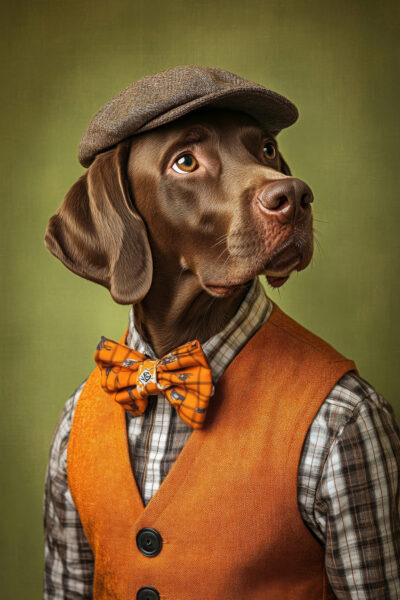 Hund Weste Fliege Poster