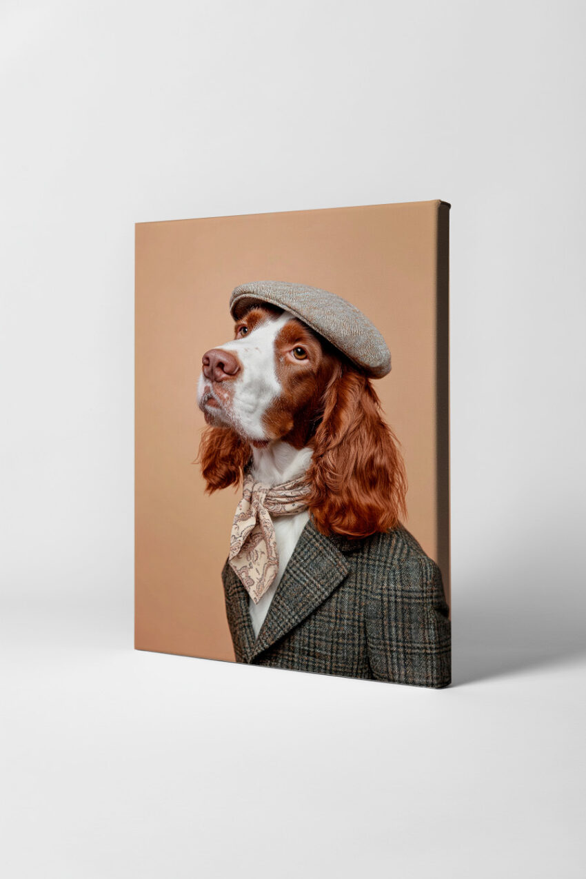 Fotografie Poster Setter Retro Outfit braun beige