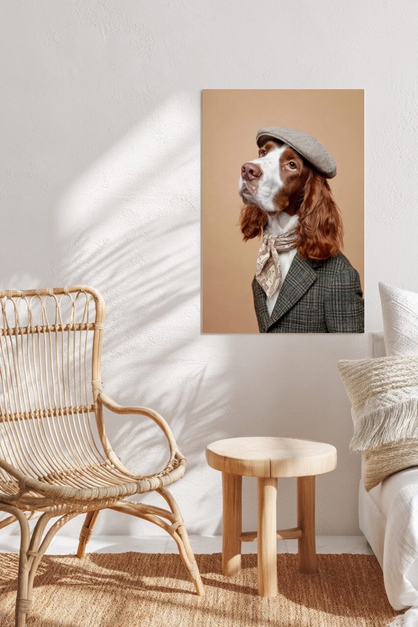 Fotografie Poster Setter Retro Outfit braun beige