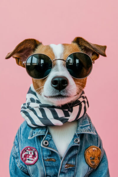 Jack Russell mit Brille Poster