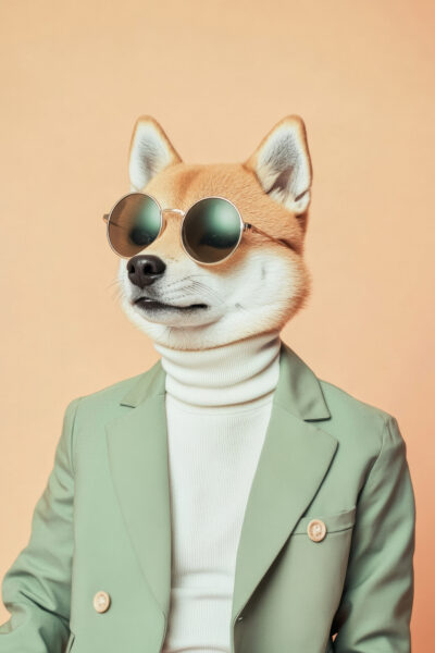 Shiba Inu Sonnenbrille Poster
