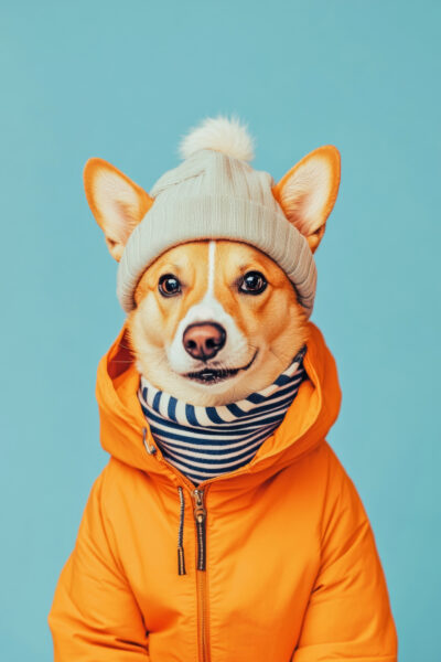 Hund Mütze Jacke Poster