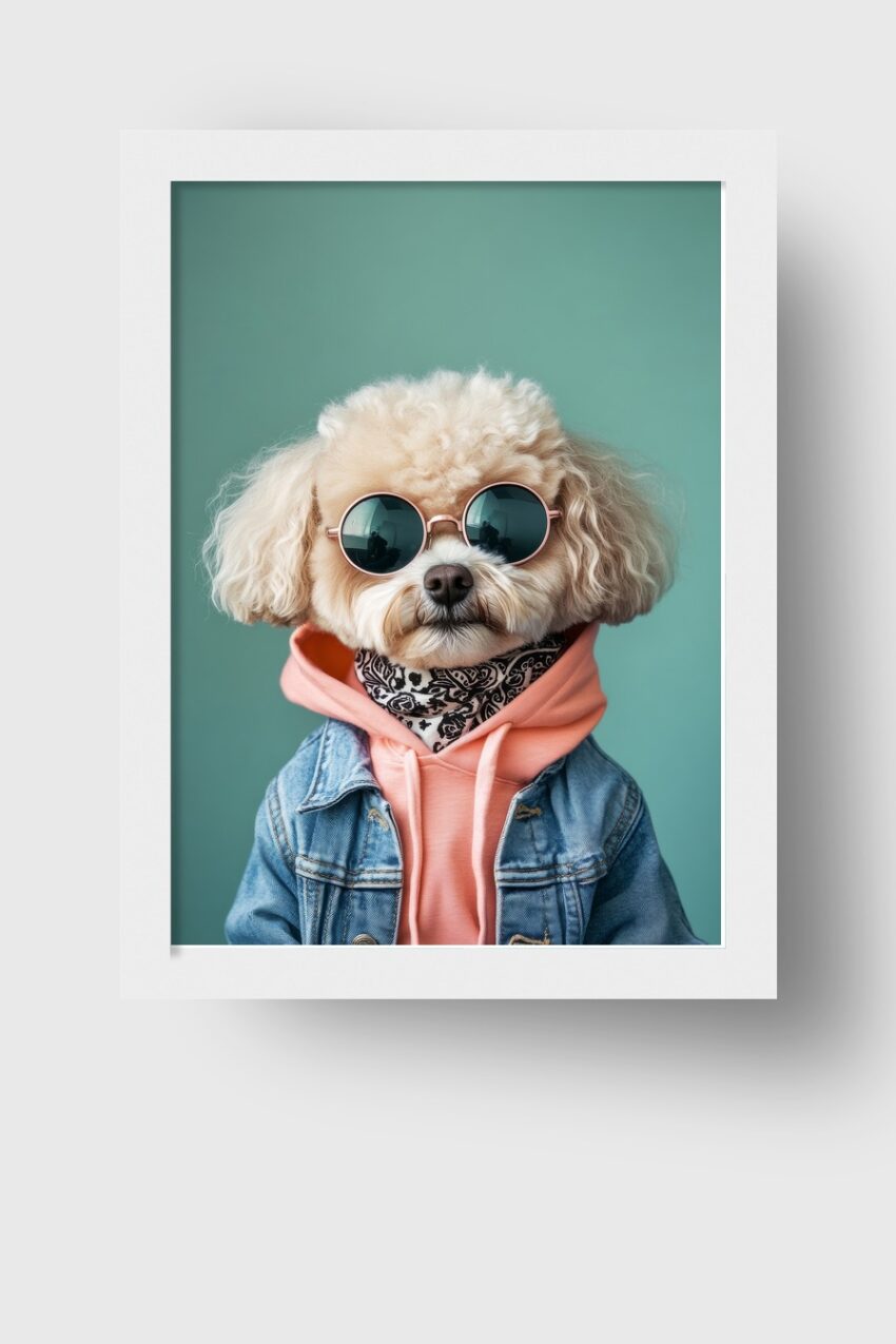 Fotografie Poster Pudel modern Hingucker