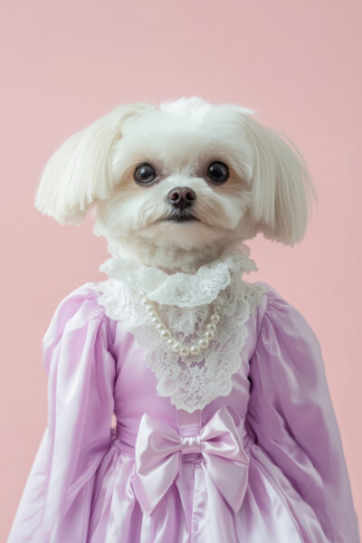 Hund Barockkleid Elegant Poster