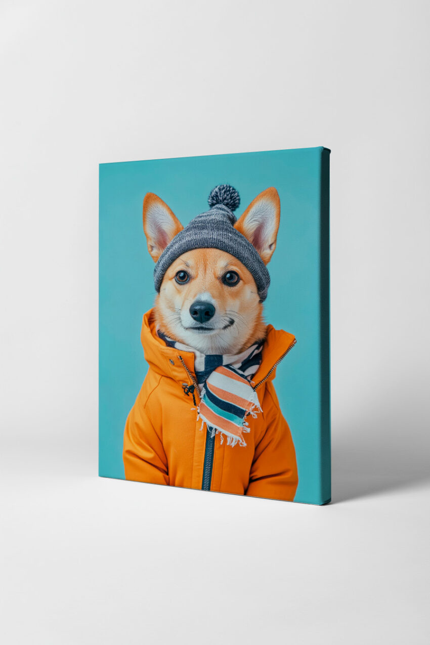 Fotografie Poster Corgi freundlich orange grau