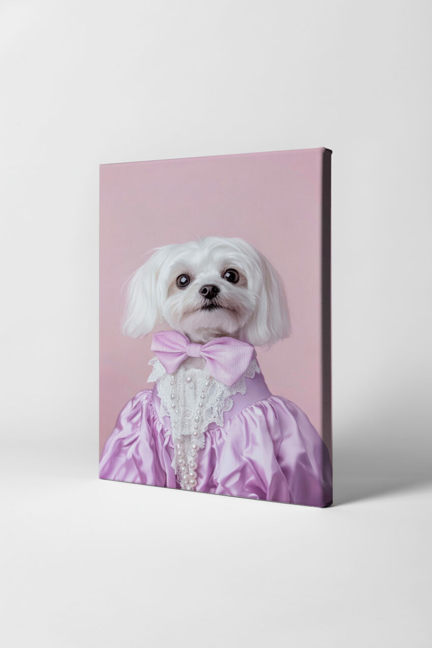 Fotografie Poster Hund Weiß Fliege Porträt