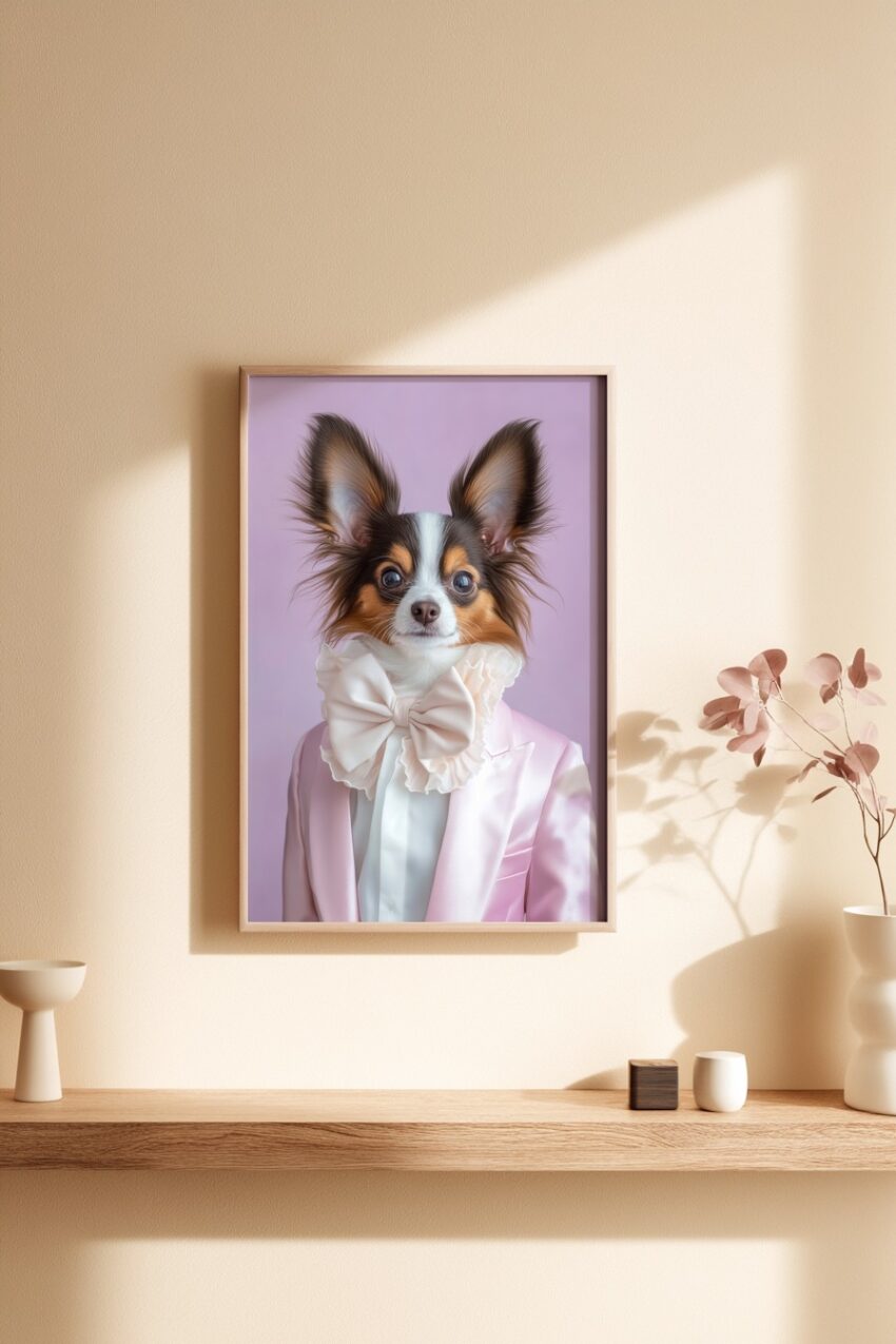Fotografie Poster Chihuahua Schleife rosa elegant