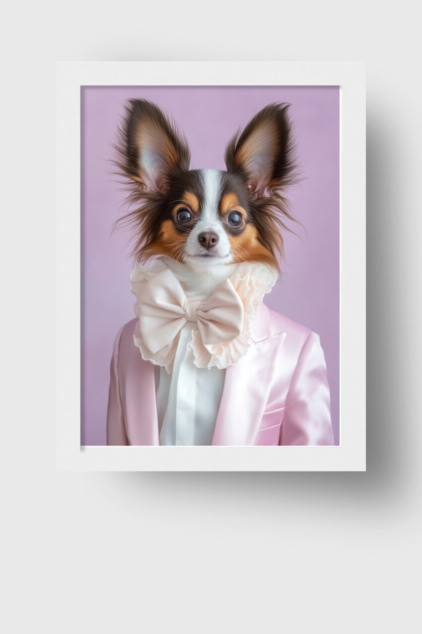 Fotografie Poster Chihuahua Schleife rosa elegant