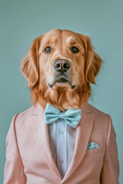 Golden Retriever Smoking Poster