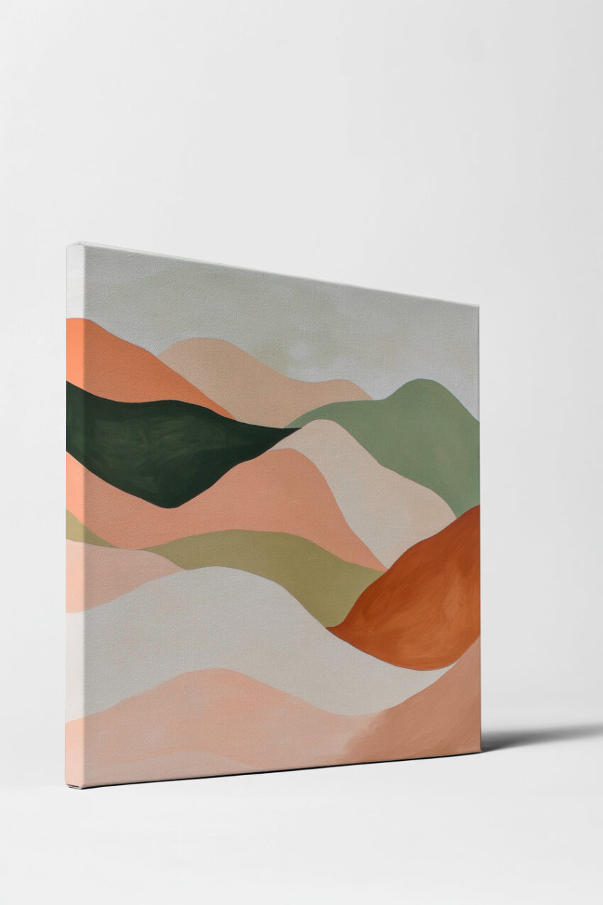 Abstrakt Poster Hügel sanft Pastellfarben minimalistisch