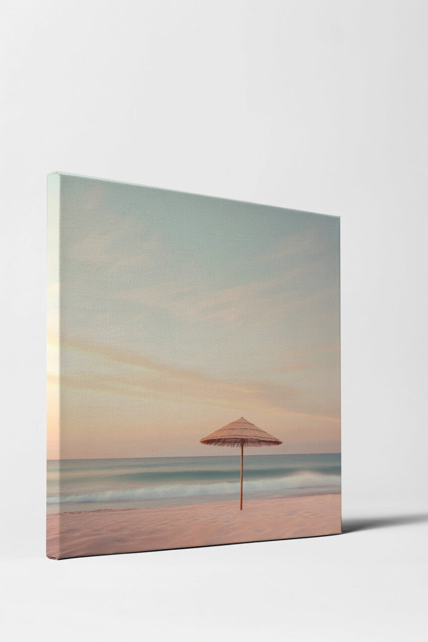 Fotografie Poster Strandschirm einsam sanft