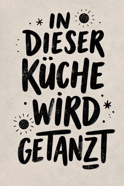 Küche Schrift Poster