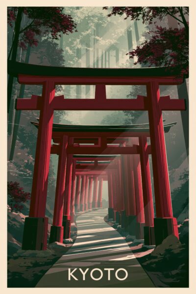 Torii Reihen Leinwandbild